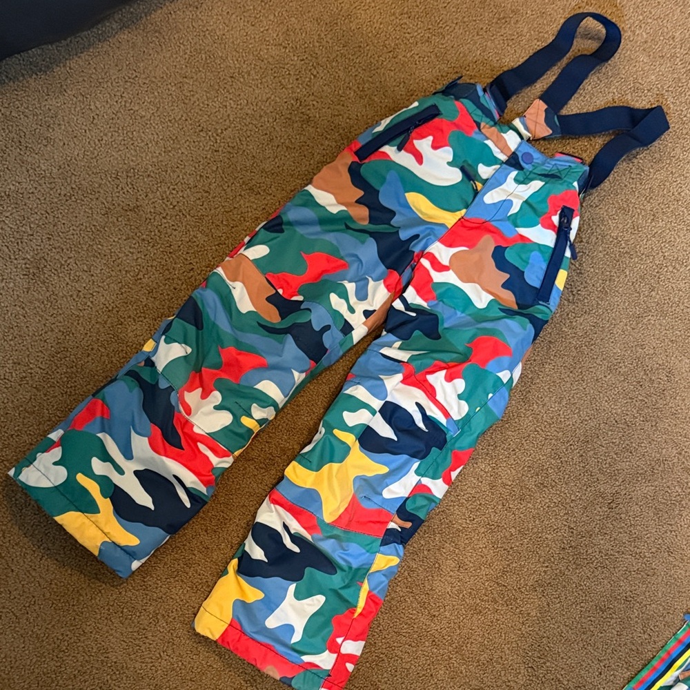 Mini-Boden Colorful Camouflage Kids snow pants